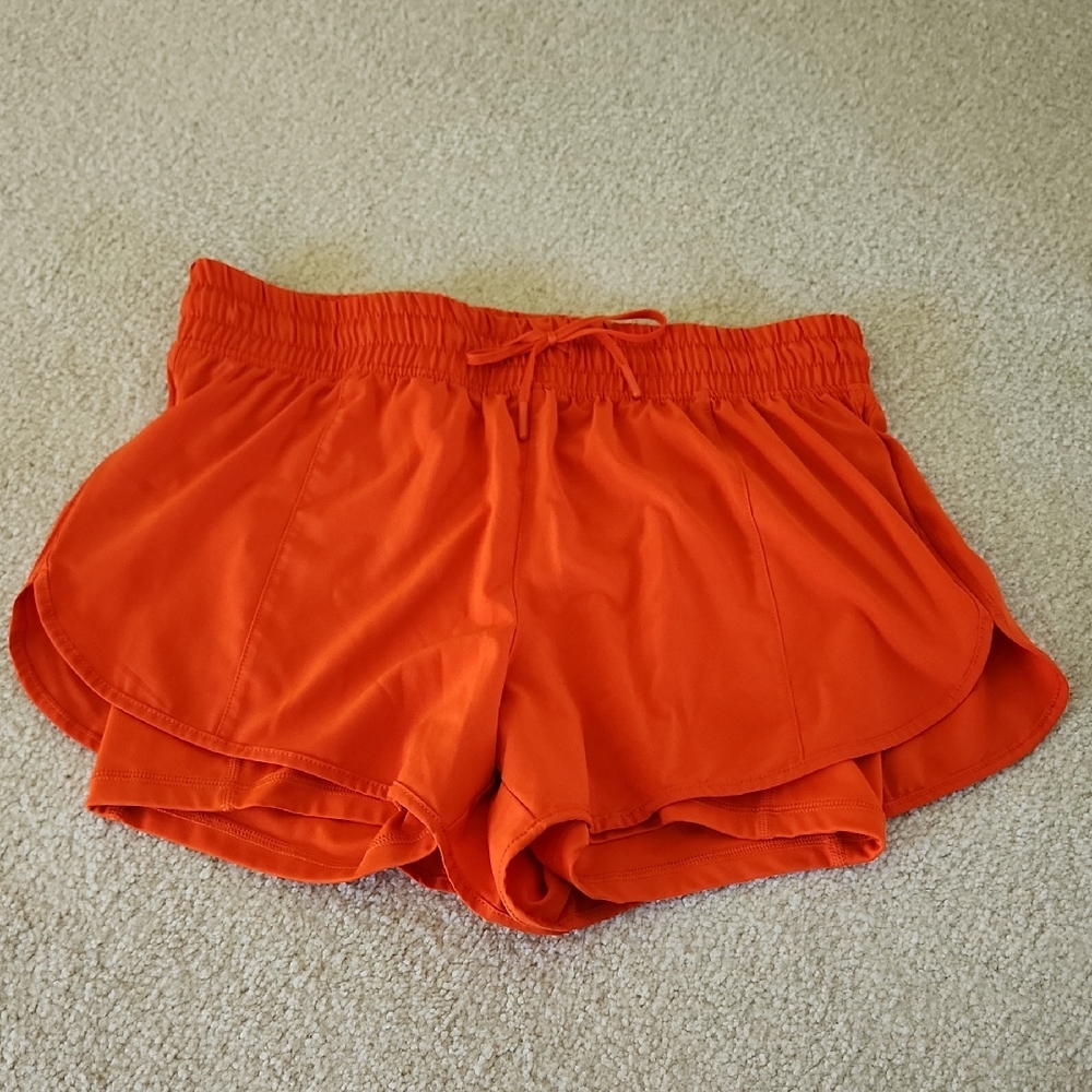 90 Degree By Reflex Orange Athletic Shorts Lightweight Moisture-Wicking